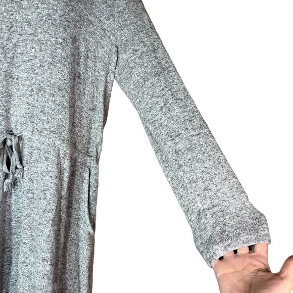 Soft Surroundings Easy Living drawstring waist gray sweater knit dress‎ - Picture 5 of 13